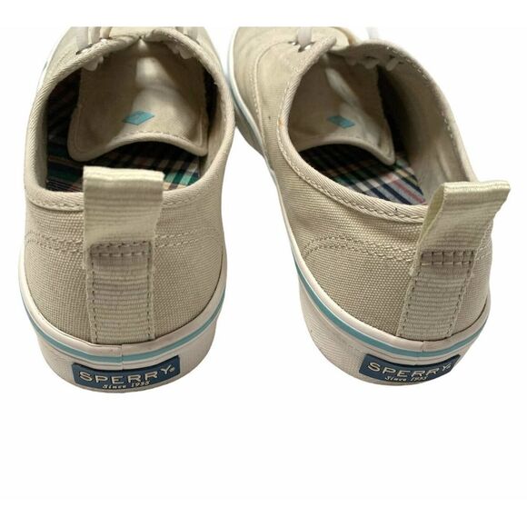 Sperry Top Sider Femmes Cream Lace Up Sneaker 8 - Picture 8 of 9